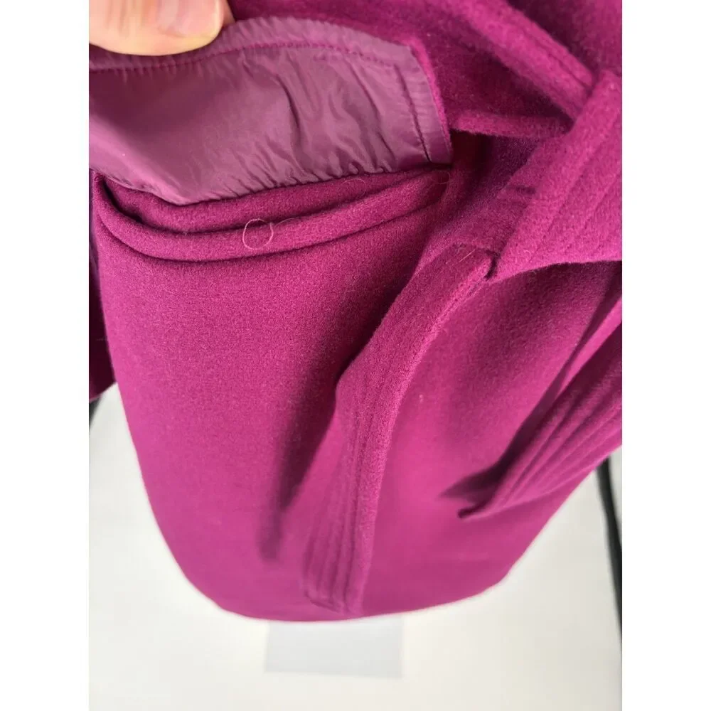 Express Belted Wrap Coat – Plum / Burgundy